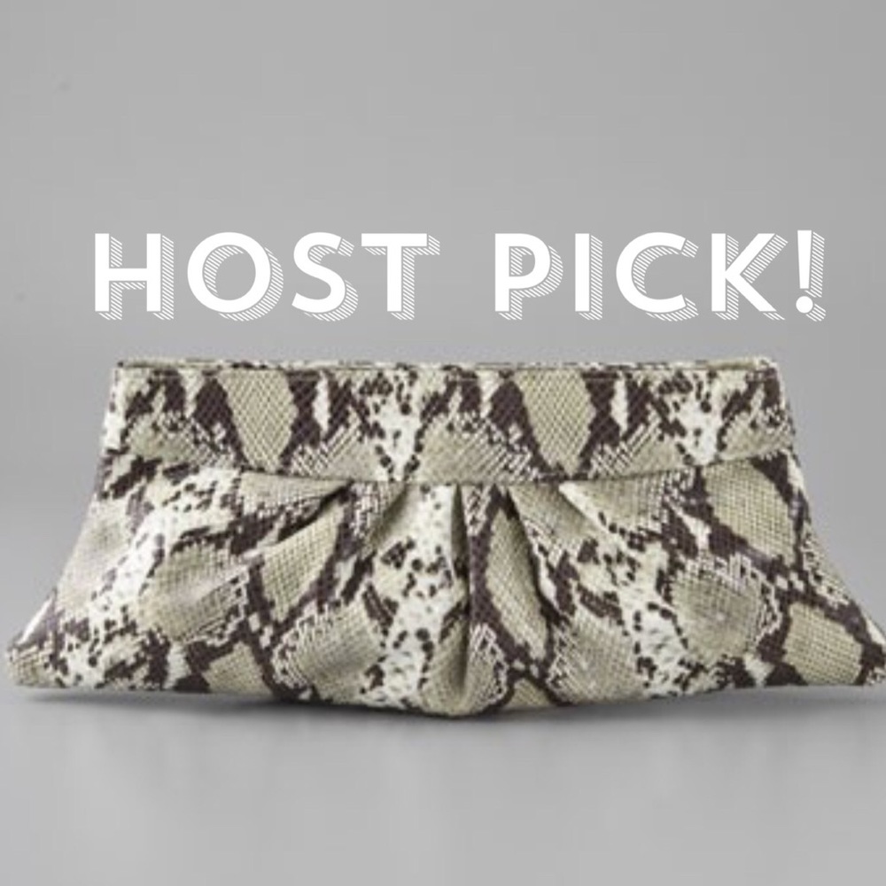 Snakeskin Lauren Merkin clutch